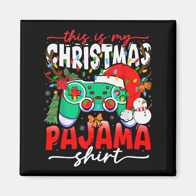 Video Game Controller This Is My Christmas Pajama  Magnet (Front)