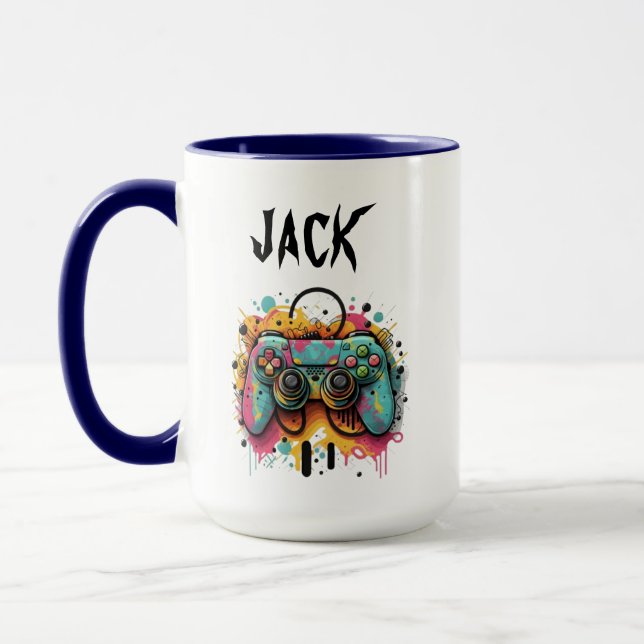Video Game Controller Watercolor | Cool Gaming Mug (Left)