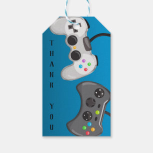 Video Game Controllers Gamer Birthday Party Favour Gift Tags