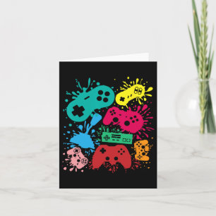 Video Game Controllers Retro 80's 90's Generation Card