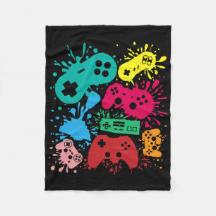 Video Game Controllers Retro 80's 90's Generation Fleece Blanket