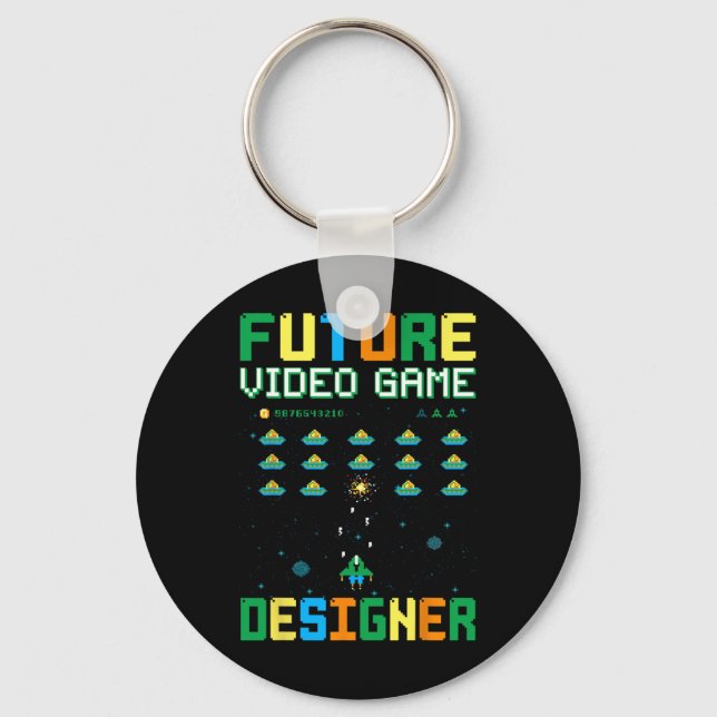 Video Game Designer For Kids1  Keychain (Front)