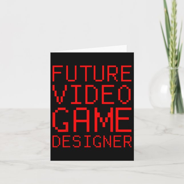 Video Game Designer Kid's  Card (Front)