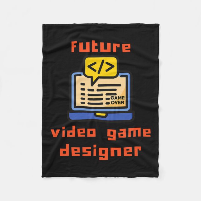Video Game Designer Programmer Coder  Fleece Blanket (Front)