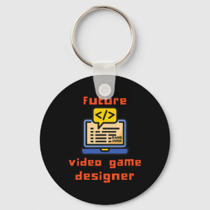 Video Game Designer Programmer Coder Keychain