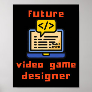 Video Game Designer Programmer Coder Poster