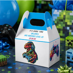 Video Game Dinosaur Gaming Birthday Party Favor Box