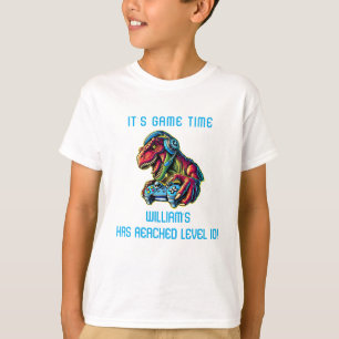 Video Game Dinosaur Gaming Birthday Party T-Shirt
