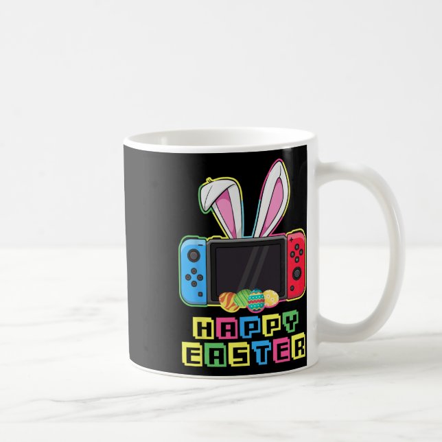 Video Game Easter Bunny Funny Gaming Controller Ga Coffee Mug (Right)