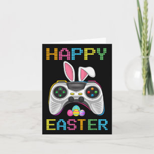 Video Game Easter Bunny Gaming Controller Gamer Bo Card