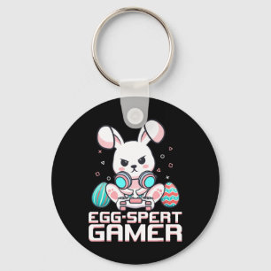 Video Game Easter Bunny Gaming Controller Gamer Bo Keychain