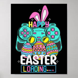 Video Game Easter Bunny Gaming Controller Gamer Bo Poster