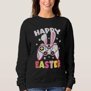 Video Game Easter Bunny Gaming Controller Gamer Bo Sweatshirt