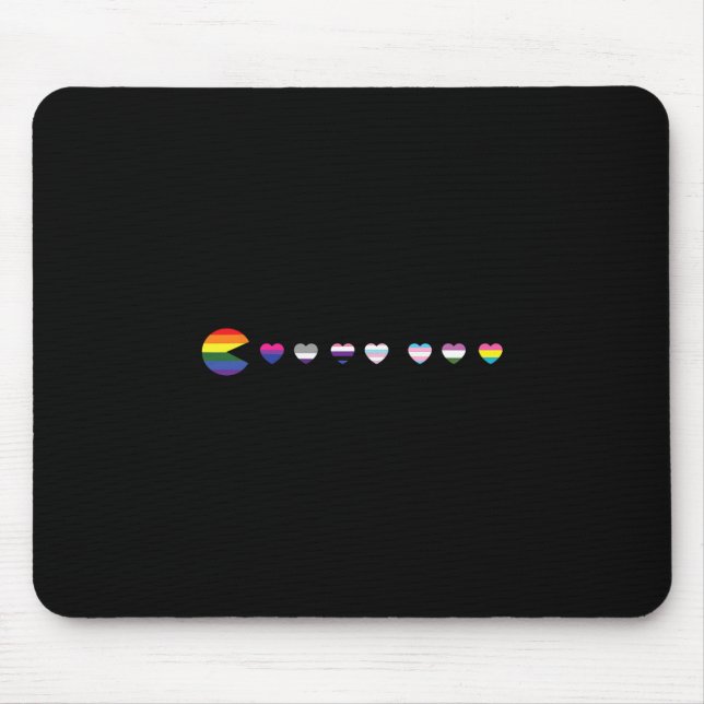 Video-game Funny Gaming Lgbt-q Ally Pride Flag Gam Mouse Pad (Front)