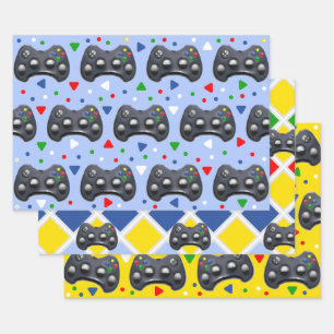 Video Game Gamer Gift Wrapping Paper Sheets