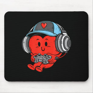 Video Game Gamer Heart Valentines Day Gaming Boys  Mouse Pad