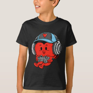 Video Game Gamer Heart Valentines Day Gaming Boys  T-Shirt