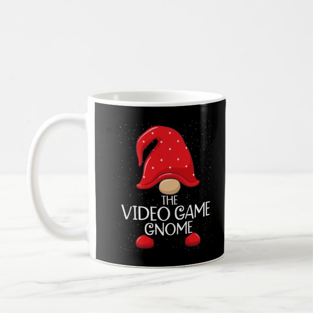 Video Game Gnome Matching Family Group Christmas P Coffee Mug (Left)