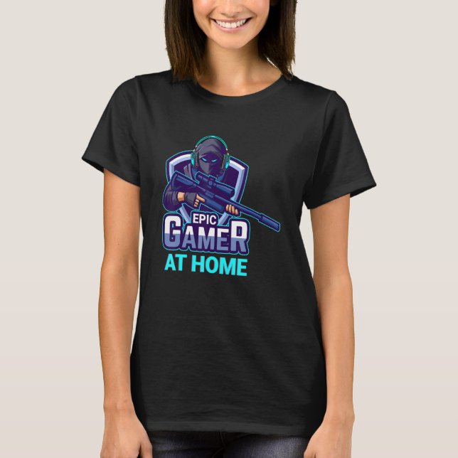 Video Game Graphic Great Neon Strike Force Gamer T-Shirt (Front)