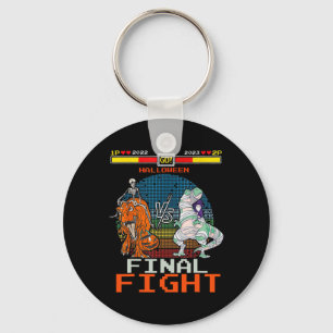 Video Game Halloween T-rex Skeleton Mummy - Final  Keychain
