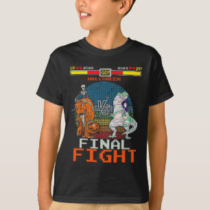 Video Game Halloween T-rex Skeleton Mummy - Final  T-Shirt