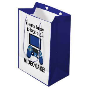 Video Game I am Busy Playing Video Game Medium Gift Bag
