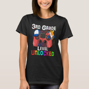 Video Game Level Unlocked 3rd Grade Student Teache T-Shirt