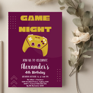 Video Game Level up Gamer Birthday Invitation