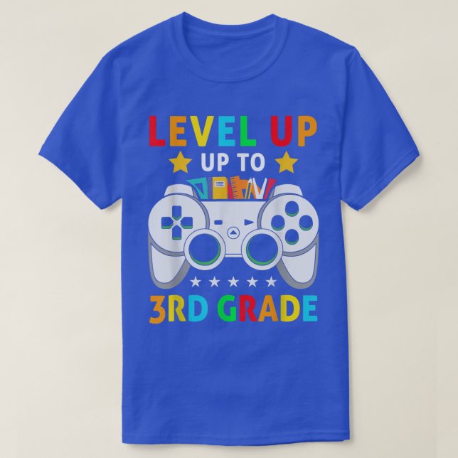 Video Game Level Up To 3rd Grade Team Third Grade  T-Shirt (Design Front)