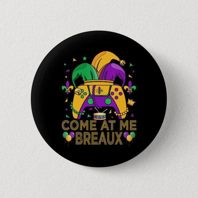 Video Game Mardi Gras Carnival Costume Gaming Cont 2 Inch Round Button (Front)