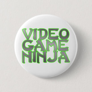 VIDEO GAME NINJA (green) 2 Inch Round Button