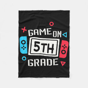 Video Game On 5th Grade Fun Team Fifth Byck To Sch Fleece Blanket