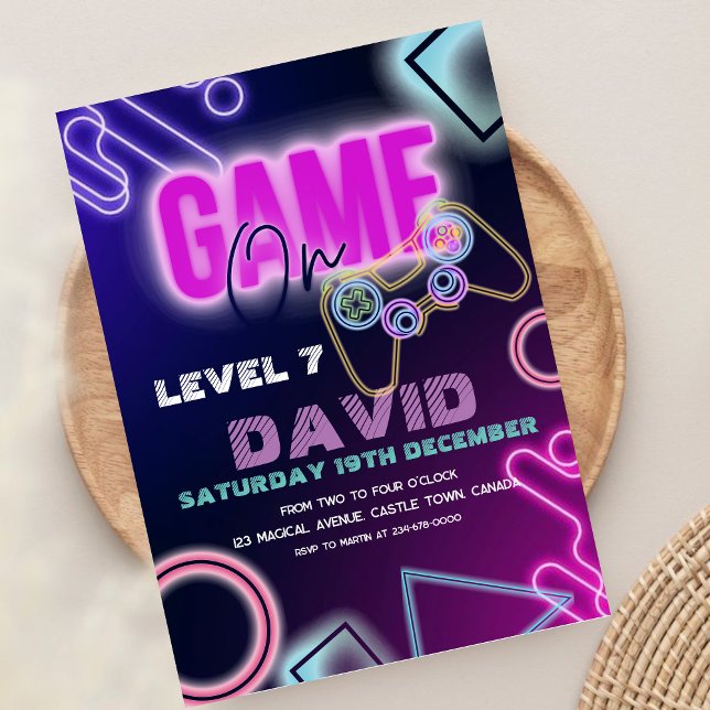  Video Game On Birthday Invitation | Level 7 (Creator Uploaded)
