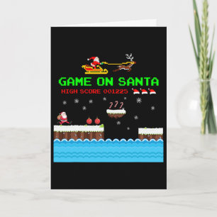 Video Game On Santa Ugly Christmas Gamer Santa Cla Card