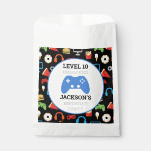 Video Game Party Level Up Kids Birthday Gamer Favour Bag