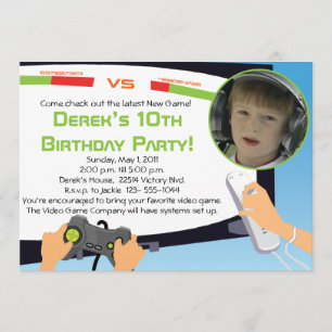 Video Game Party - Personalized Invitations