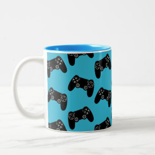Video Game Pattern Mug Gamer Controller Coffee Cup