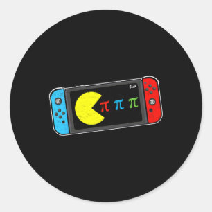 Video Game Pi Day Gamer Math Teacher Kids Boys Men Classic Round Sticker