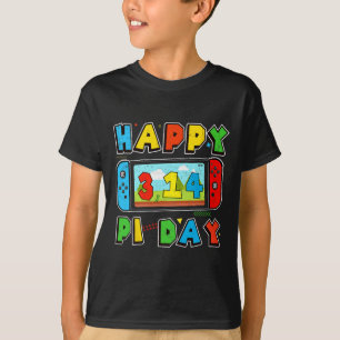 Video Game Pi Day Gamer Math Teacher Kids Boys Men T-Shirt