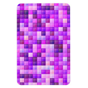 Video Game Pixels Pink Square Pattern Magnet