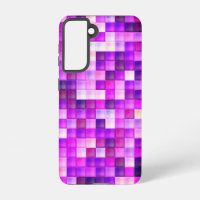 Video Game Pixels Pink Square Pattern