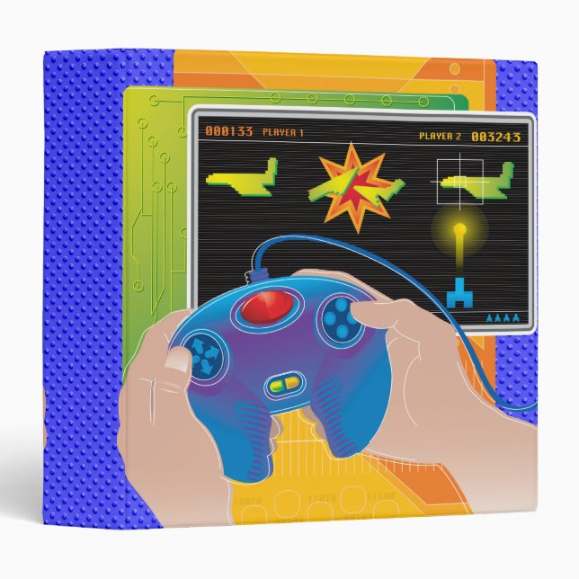 video game player gamer notebook binder (Front/Spine)