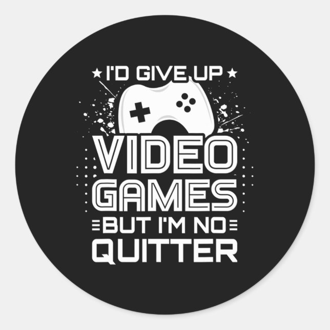 Video Game Player - Pc Console Online Gaming - Fun Classic Round Sticker (Front)
