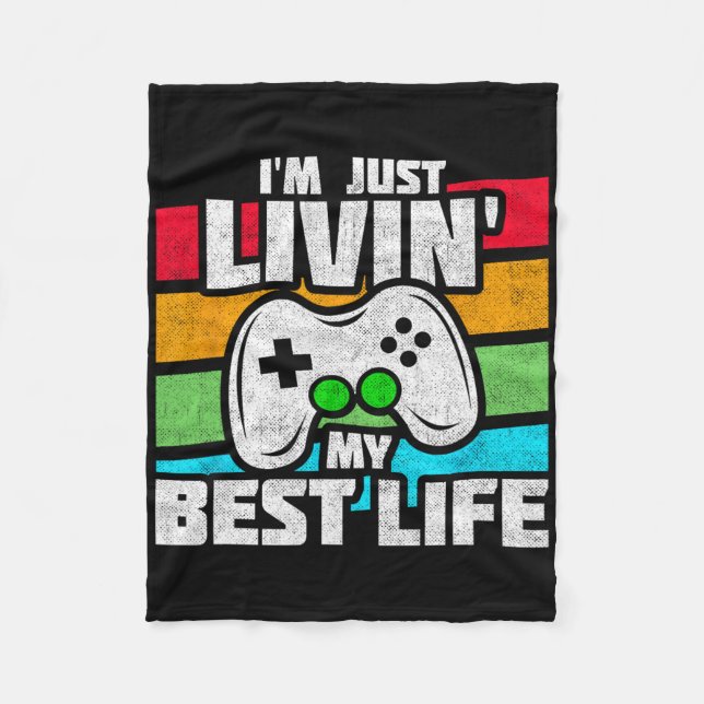 Video Game Player - Pc Console Online Gaming - Fun Fleece Blanket (Front)