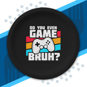 Video Game Player - Video Gaming - Funny Gamer Paper Plate