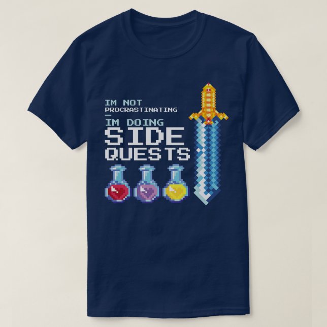 Video game potions and sword  T-Shirt (Design Front)