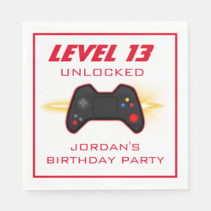 Video Game Red Controller Napkin