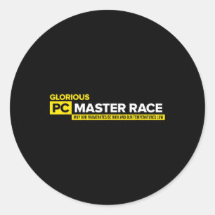 Video Game Saying - Glorious Pc Master Race Shirt1 Classic Round Sticker