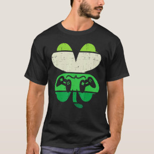 Video Game Shamrock Retro St Patricks Day Boys Men T-Shirt