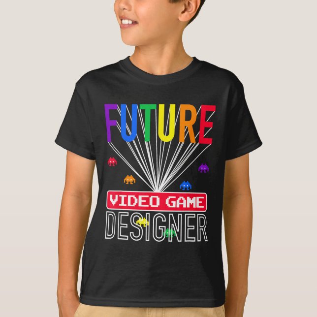 Video Game Shirt Future Video Game Designer Kids  (Front)